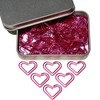 Heart Paper Clips, 100PCS Cute Love Heart Bookmark Clips, Pink