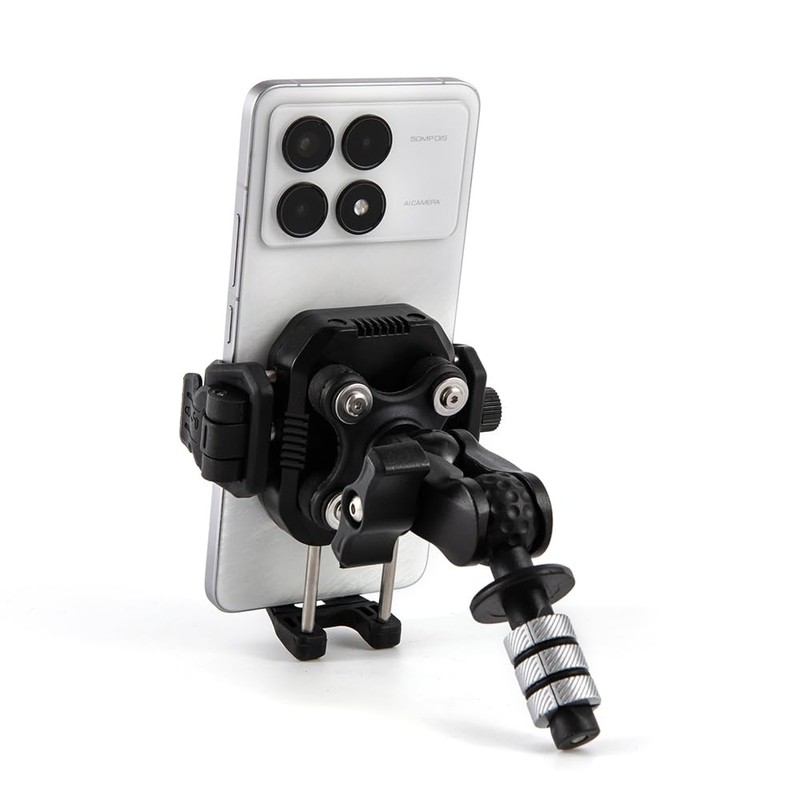 BENEALL Motorcycle Phone Mount for Fork stem Hole Handlebar Mount