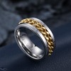 King Will 8mm Silver Spinner Ring Stainless Steel Fidget Ring