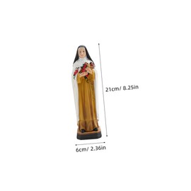 BUGUUYO Resin Nun Statue Adornment for Indoor Decoration Catholicism Art Sculpture with Delicate Details Resin Craft for Home Decor and Photography Prop