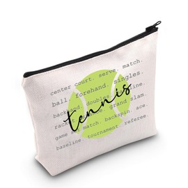 Tennis Gift for Women Tennis Team Gift Tennis Inspired Makeup Bag Tennis Player Gift Cosmetic Bag (Tennis Bag EU)