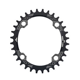 Bicycle Oval Aluminium Alloy Chainring for BCD 104mm Single Speed Bike 34T