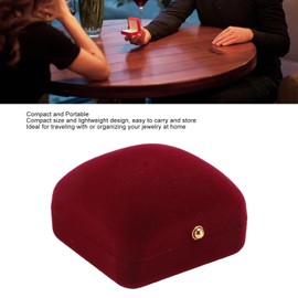 Greensen Velvet Jewelry Box, Reiseschmuckkoffer mit Vintage -Design, Premium Velvet Keepsake Box für Engagements, Hochzeiten, Geburtstage und Jubiläen (Ringschachtel)