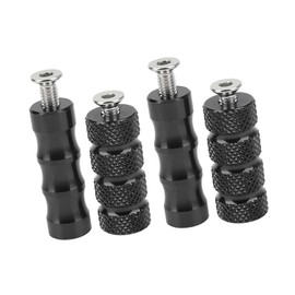 2 Pairs Motorcycle Gear Shift Foot Pegs Motorcycle Brake Foot Pegs CNC Process Coating Precise Fit for M6 6mm Mounting Screws Motorcycle, black