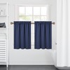 LinTimes Short Curtains 30 Inches Long for Bathroom Set 2