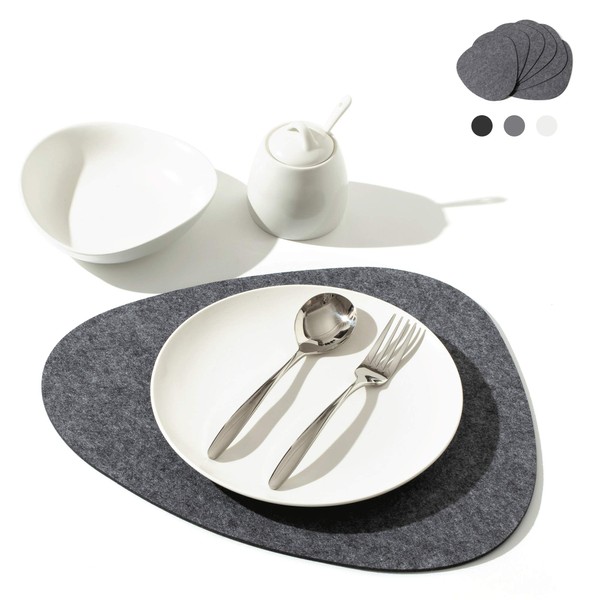 chillify Table Coaster Set of 6 | Felt Coasters |