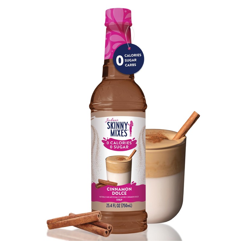 Jordan's Skinny Mixes Syrups Sugar Free Coffee Syrup, Cinnamon Dolce