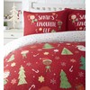 Bedlam Elf & Santa-Easy Care Duvet Cover Set, Polycotton, Multicolour,