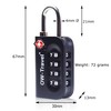 OW-Travel Luggage Locks TSA Approved (3 Pack Black) 4 Digit