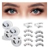 Kit De Pestañas Postizas Magnéticas Con Clip 4 Pares