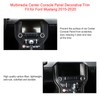 Carbon Fiber Multimedia Center Console Panel Decorative Trim Sticker for