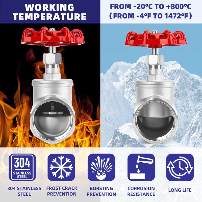1" NPT Stainless Steel B-Type Globe Valve, Accurately Adjust Flow