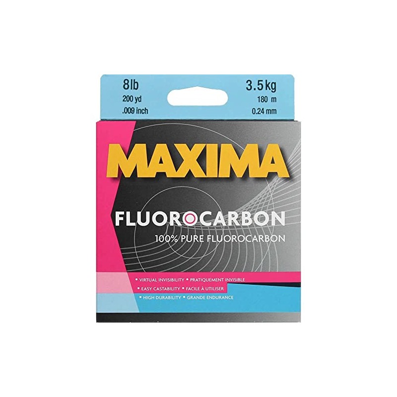 Maxima 1 SHT FLUOROCARBON 10LB One Shot, Clear, 25m
