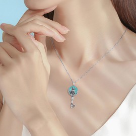 Hecate Necklace Sterling Silver Triple Moon Pendant Hecate Key Necklace Witchy Jewelry Triple Moon Necklaces for Women