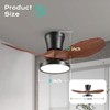 ocioc Quiet Ceiling Fan with LED Light DC motor 32