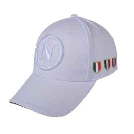 Enzo Castellano SSC NAPOLI 123305 Sscn Baseball Cap, White, One Size, White, Unit size