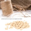 200Pcs Wooden Spools 0.55in 0.51in Unfinished Polished Wood Smoothing Wooden
