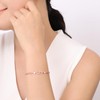 Meissa Silver Bracelet for Women Rose Gold Plated Heart Link