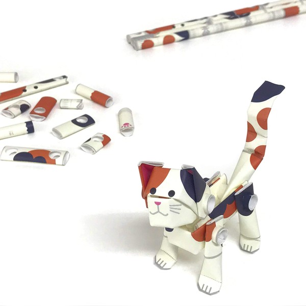 PIPEROID Animals Calico Cat - Japanese 3D Paper Cat Puzzle