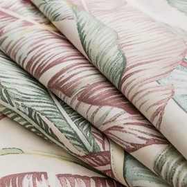 SUSYBAO Rainforest Botanical Duvet Cover Queen 100% Egyptian Cotton Green Tropical Duvet Cover 3 Pcs Set 1 Hawaiian Floral Duvet Cover with Zipper Ties 2 Pillowcases Soft Yellow Flower Bedding