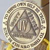 4 Year AA Medallion Trust God Clean House Help Others