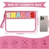 TESAFNG Snack Bag for Travel - Clear Chenille Varsity Letter