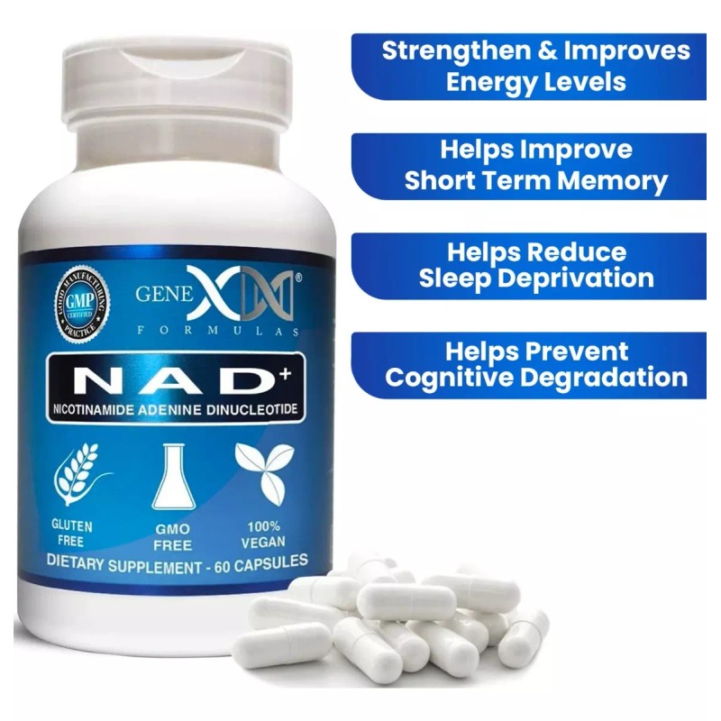 Genex Formulas Nad+ 250mg Antienvejecimiento Gmp 60 Capsulas