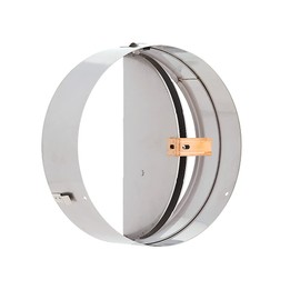 UNIX FD150SCDSP Stainless Steel Fire Damper for Duct Insertion, φ3.9 inches (100 mm), Cool White