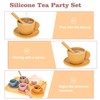 YOFOTHS Kids Silicone Tea Party Set, Pretend Play Tea Set