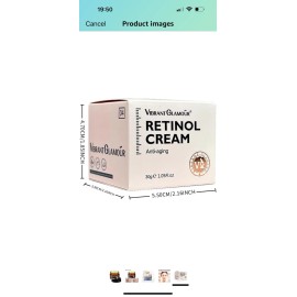 (3)Vibrant Glamour Retinol Face Cream AntiAging for Wrinkles Firming Brightening
