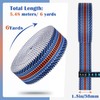 PECMER Webbing 1.5 Inch Royal Blue-Orange Stripes - 6 Yards