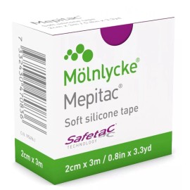 Mepitac 4 Mepitac 2 X 300 Cm (2Cm X 3 M) Roll Molnlycke Soft Silicone Tape **SEE PICS**