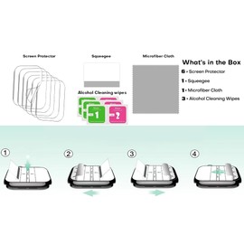 Blueshaweu Set of 6 HD Clear Flexible TPU Protective Films, Perfectly Compatible with Blackview R60 1.96 Inch Smartwatch (Transparent)