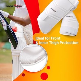 SPORTAXIS Cricket Thigh Guard Pad Set for Adult and Youth for Lower Body Protection