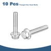 uxcell 10Pcs 1/4-20 x 1-1/4" Flanged Hex Head Bolts, 304