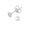 Sterling Silver Mini solid swirl Stud Earrings - SIZE: TINY: