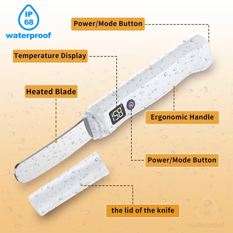 Stainless Steel Heated Butter Knife Spreader for Cold Butter, Cream