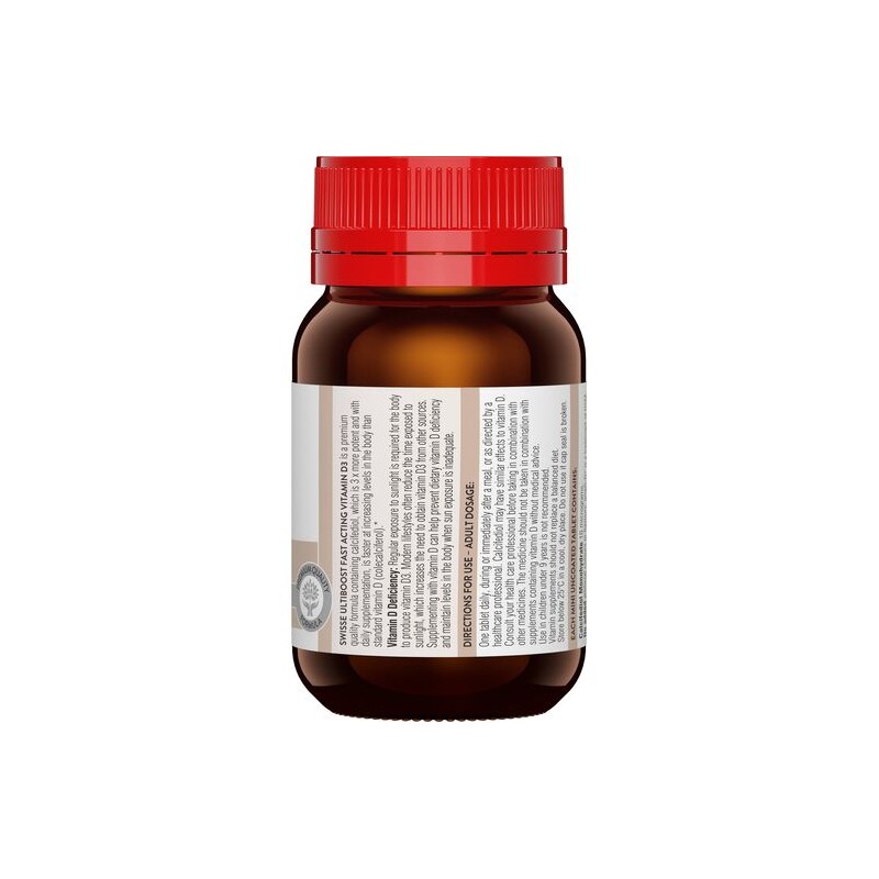 Swisse Ultiboost Fast Acting Vitamin D3 90 Tablets - SHORT