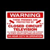 CCTV Closed Circuit Television Premises Protected Plastic Sign - Security,