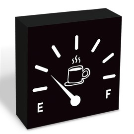 Rustic Coffee Decor, Farmhouse Decor for Shelf, Modern Coffees Bar Decoration, Wall Decoration Art, Coffees Time Sign, Desktop Decorative for Home Office, Coffee Wooden Box Signs 5.7x5.7 inches