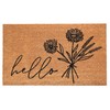 Calloway Mills Wildflower Bouquet Doormat, (Tan/Black, 24" x 36" x