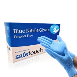 Just Health Disposables 100 x Blue Nitrile Gloves, Medium Gloves Pack of 2 - (Box of 100 pcs) | Multipurpose | Powder Free Gloves | Latex Free Gloves | Blue Disposable Gloves