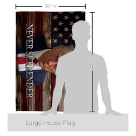Trump Flag Trump Mugshot 2024 American Flags for Outside 3X5 Never Surrender T Shirt Mug Shot Poster Home Banner Pack Wall Patio Lawn Garden Outdoor Decoration Tapestry Sign, Gifts For Him Made In USA