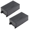 Heyiarbeit 2Pcs 4.29"x2.52"x1.41" ABS Black Dustproof Electronic Junction Box Enclosure