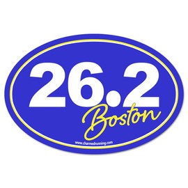 Charmed Running Boston Marathon 26.2 Distance in Script Removable Bumper Sticker Window Decal OR Car Magnet (Decal)