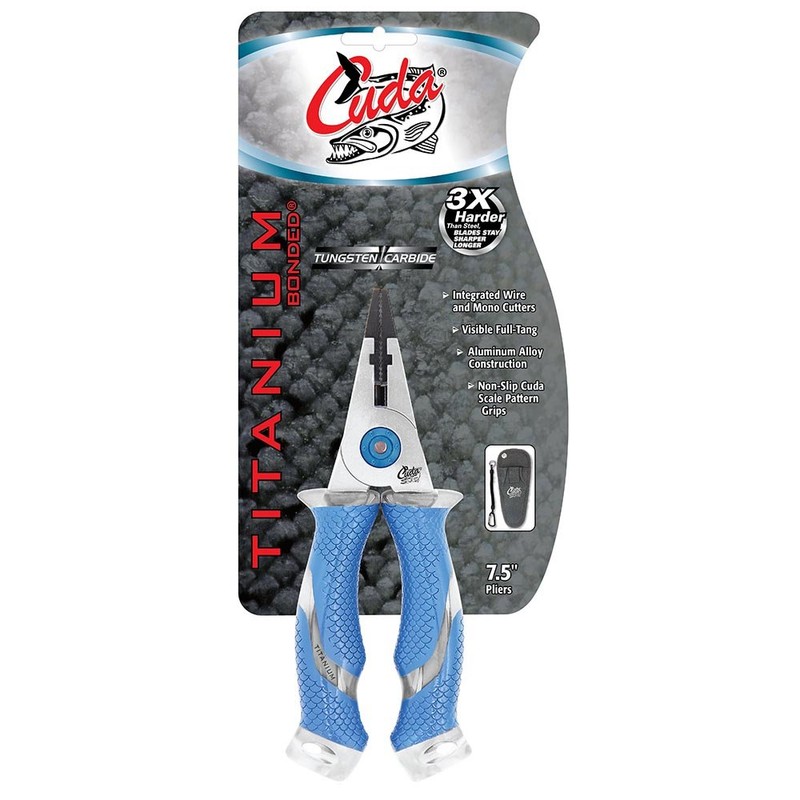 CUDA 7.5" Titanium Bonded Pliers Durable Fishing Braid, Mono &