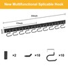 GARLWOLEX Broom Hanger, 2-Pack Mop Holder Wall-Mounted Garden Tool Organizer