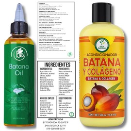 Batana Oil Shampoo with Collagen, Rosemary & Aloe Vera – 16.9 fl oz – Salt-Free, Paraben-Free – For Dry & Thinning Hair – + 4 oz Batana Oil – Moisturizing & Strengthening Value Combo – Men & Women