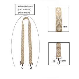 Gunmetal Hardware Purse Strap Adjustable Replacement Belts Wide Bag Straps for Canvas Crossbody Purses Messenger Bags Shoulder Handbags…