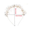 LOHGOU Flower Headband for Women Girls, Wedding Bridal Pearl Headpiece